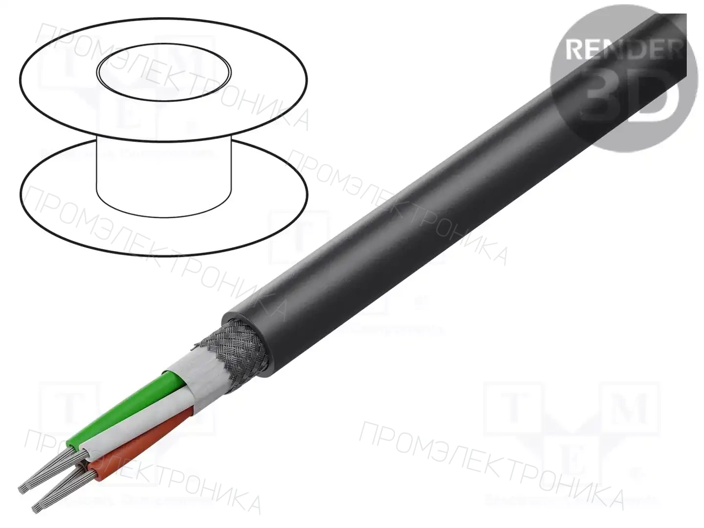 ALPHA WIRE 45092 BK005 — Провода многожильные экранированные