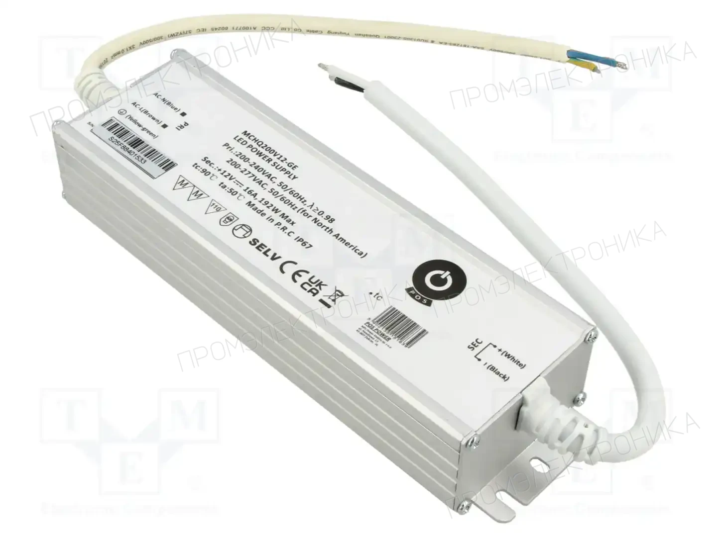 POS MCHQ200V12-GE — Блоки питания для LED