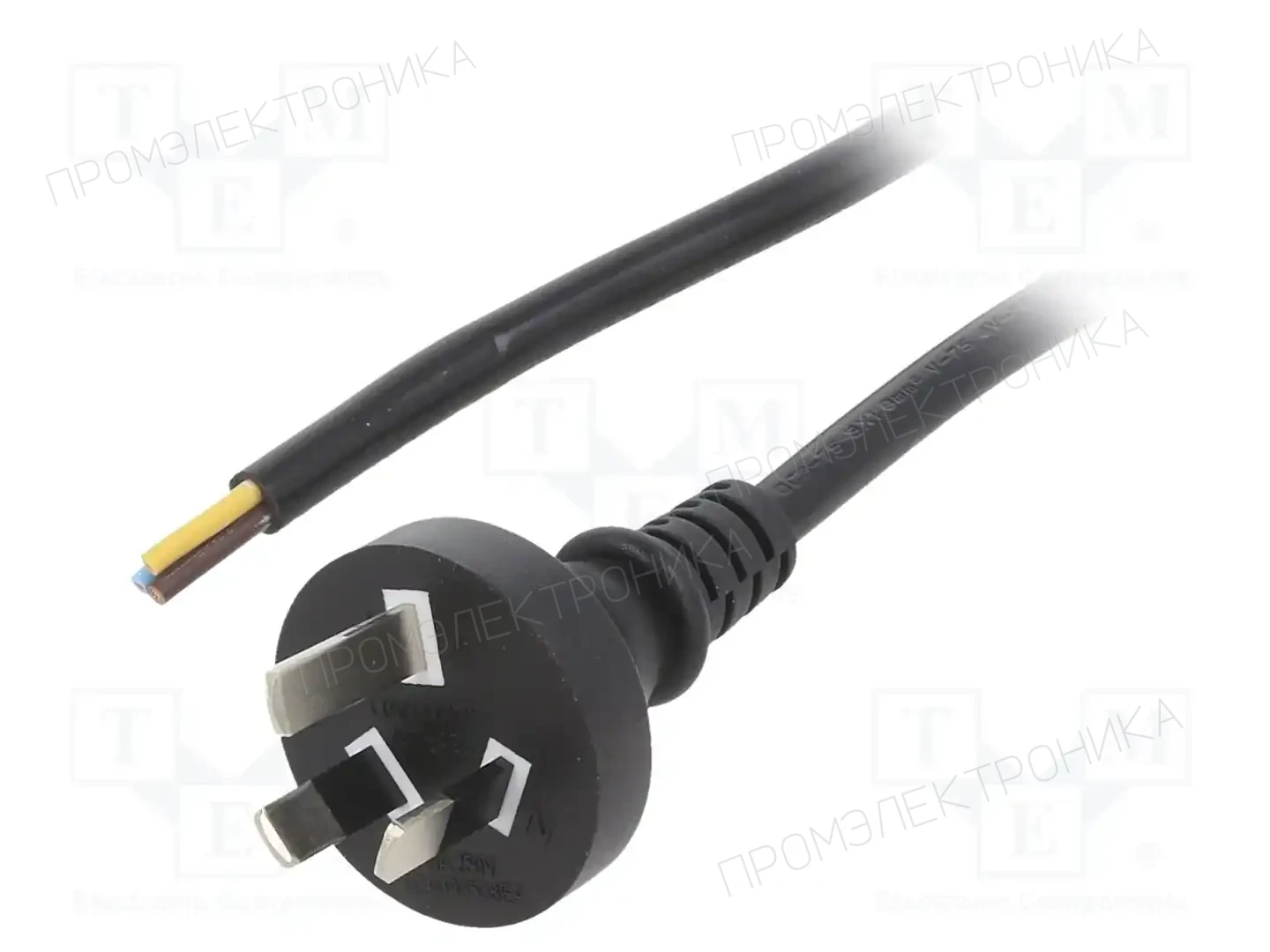 LIAN DUNG LT-423 3X0.75 BLK 1.8M END CUT — Кабели питания компьютерные и универс