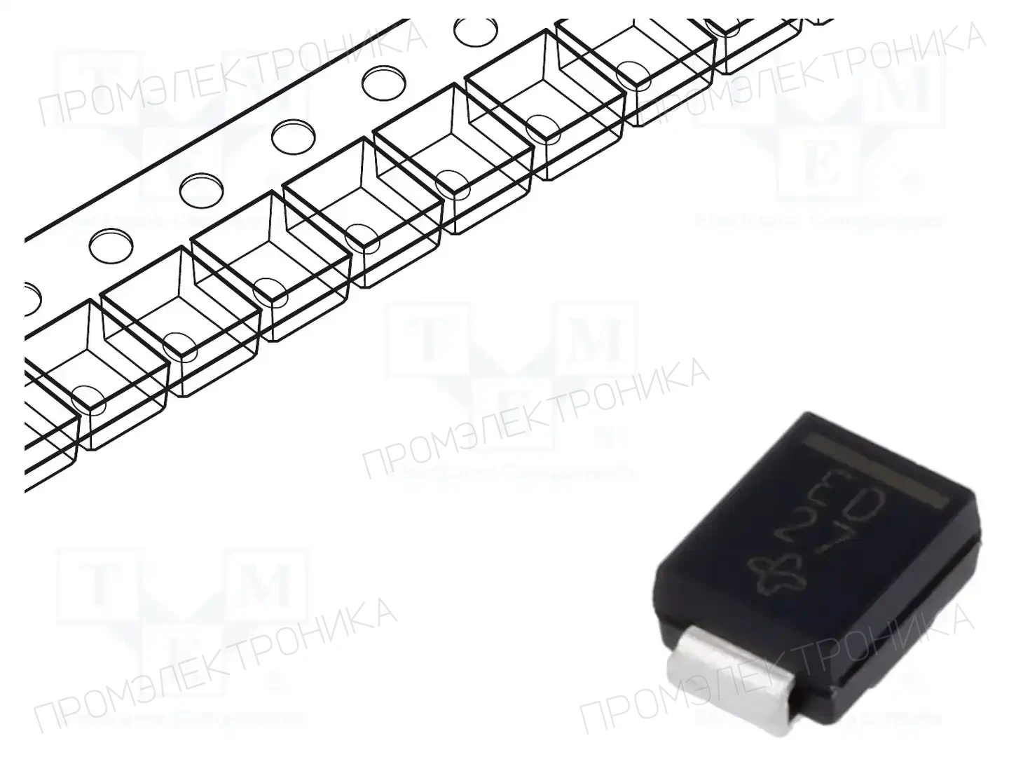 VISHAY ES2DHE3_A/H — Универсальные диоды SMD