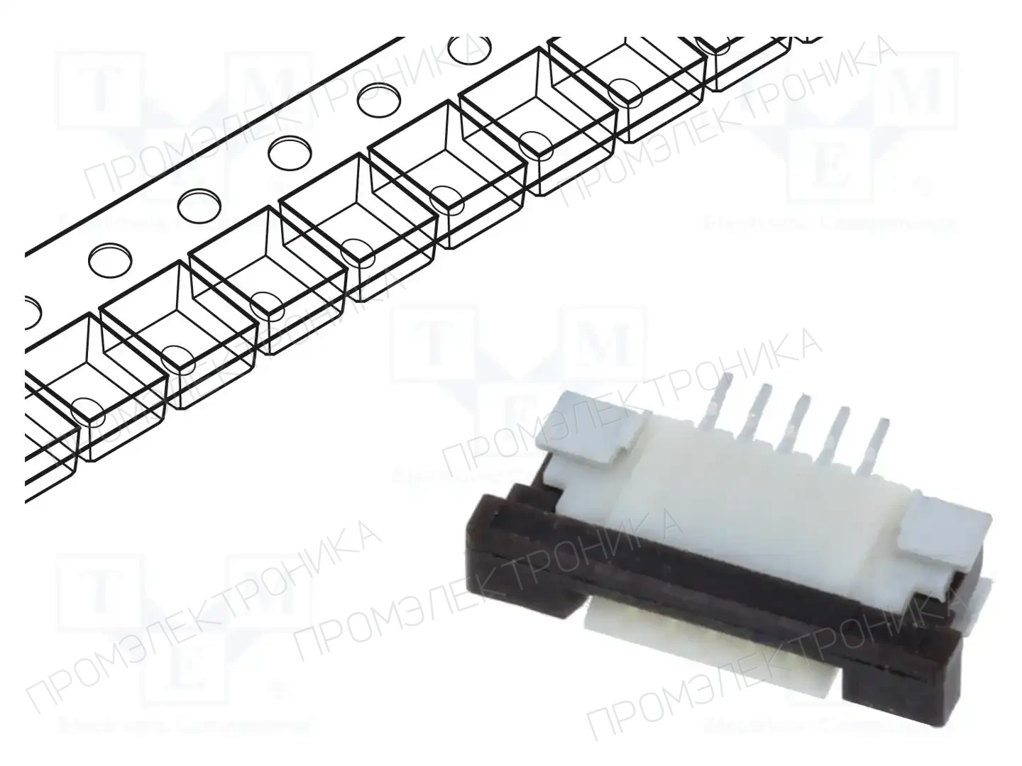 GCT FFC3B11-05-T — Разъeмы FFC/FPC растр 1,00мм