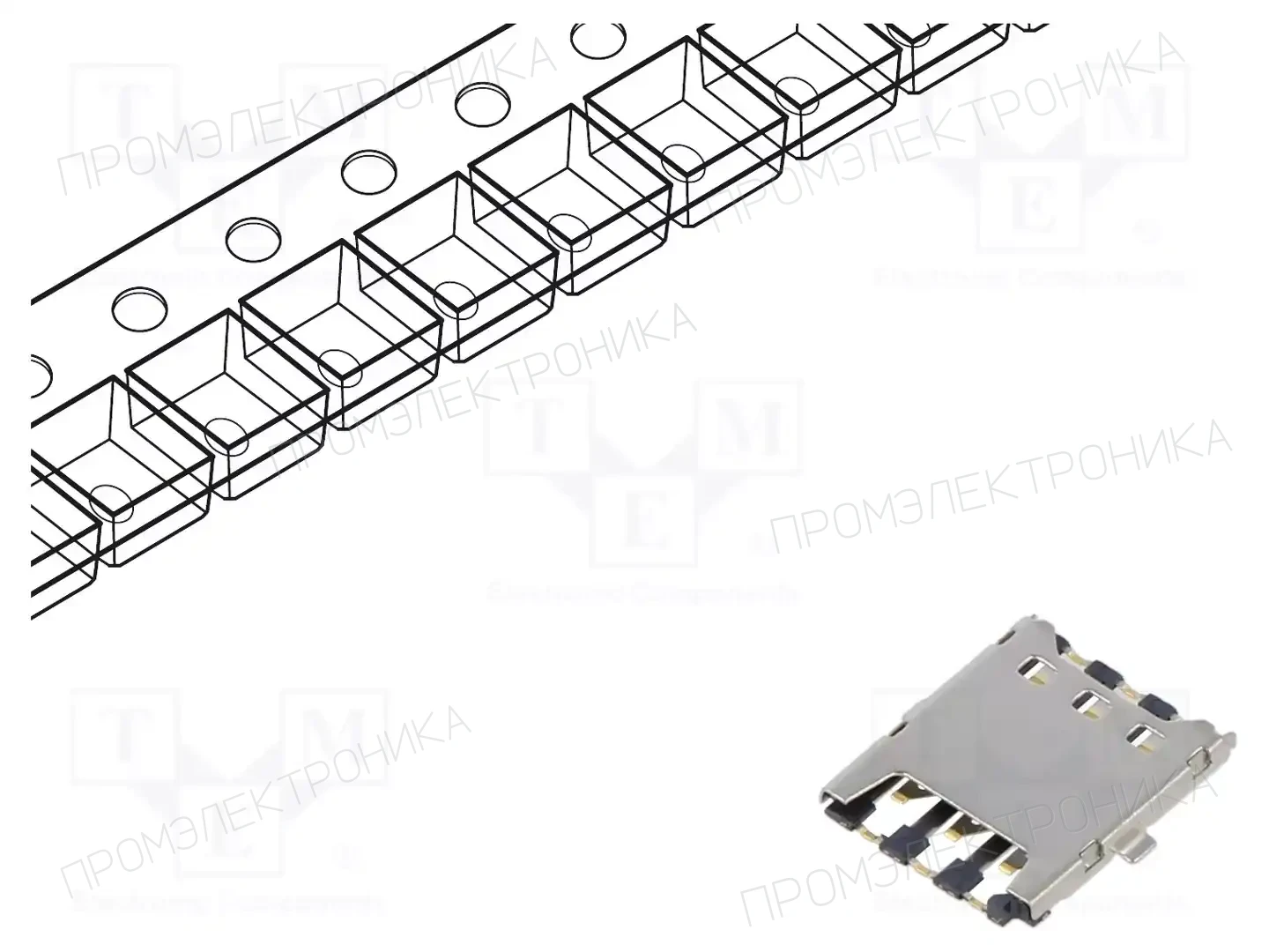 GCT SIM8051-6-0-14-01-A — Разъeмы для карт
