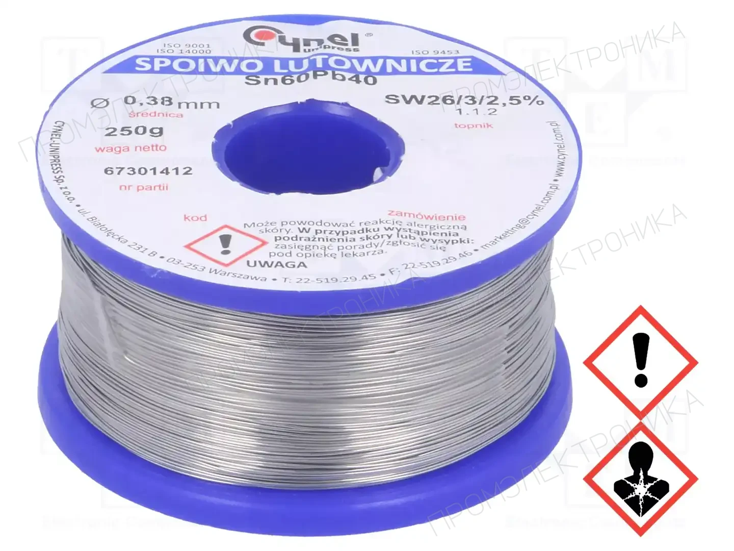 CYNEL LC60 0.38MM /0.25KG — Паяльные провода свинцовые