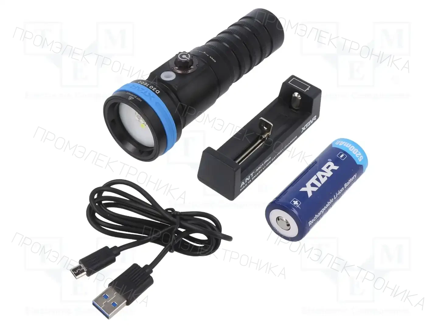 XTAR D30 1600 FULL SET 1600LM LED +BATTERY — Фонарики