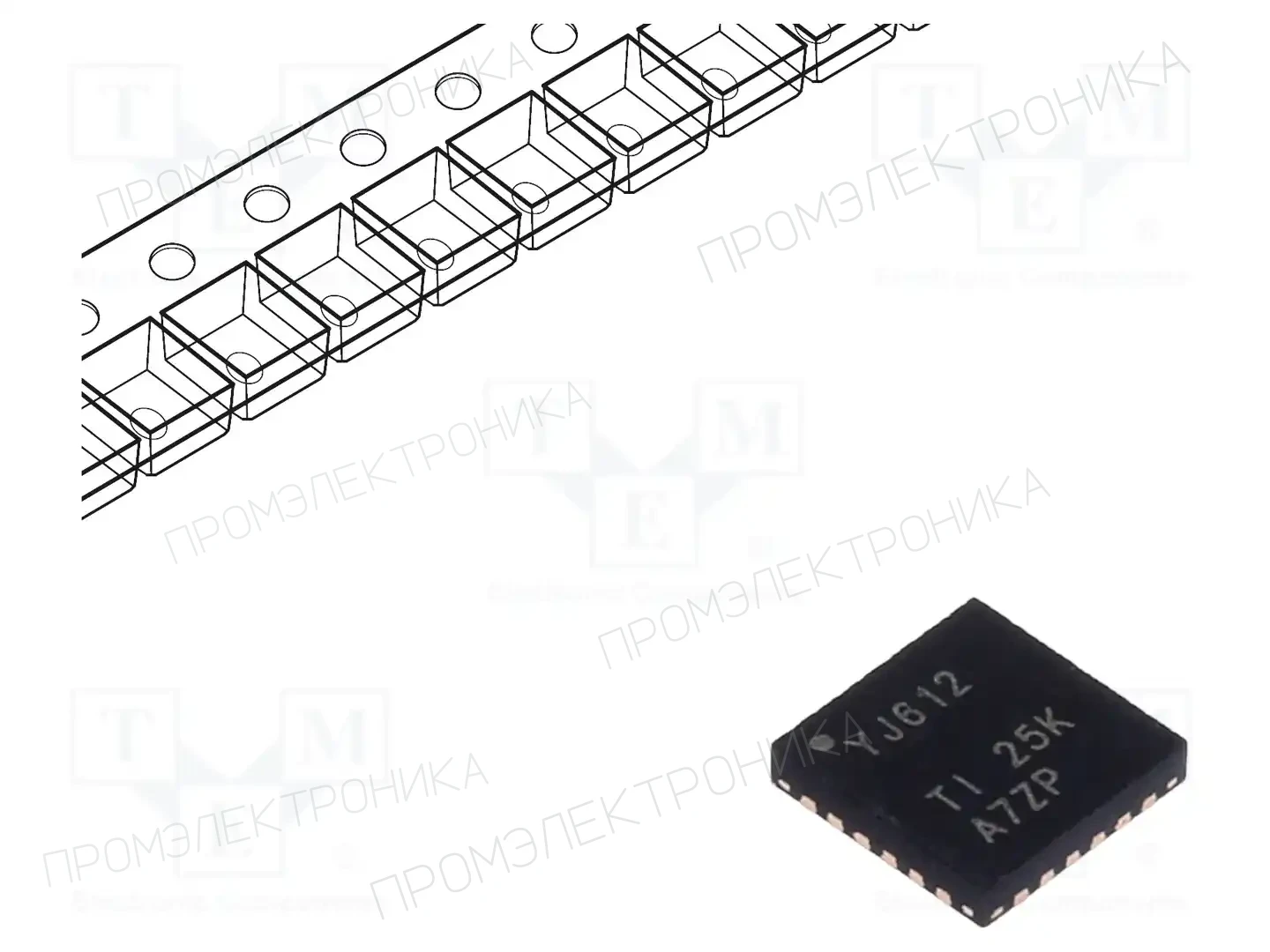 Texas Instruments TXS02612RTWR — Микросхемы - интерфейсы осталь
