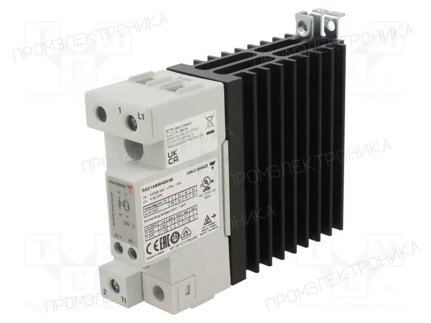 CARLO GAVAZZI RGC1A60D42KGE — Реле SSR однофазные