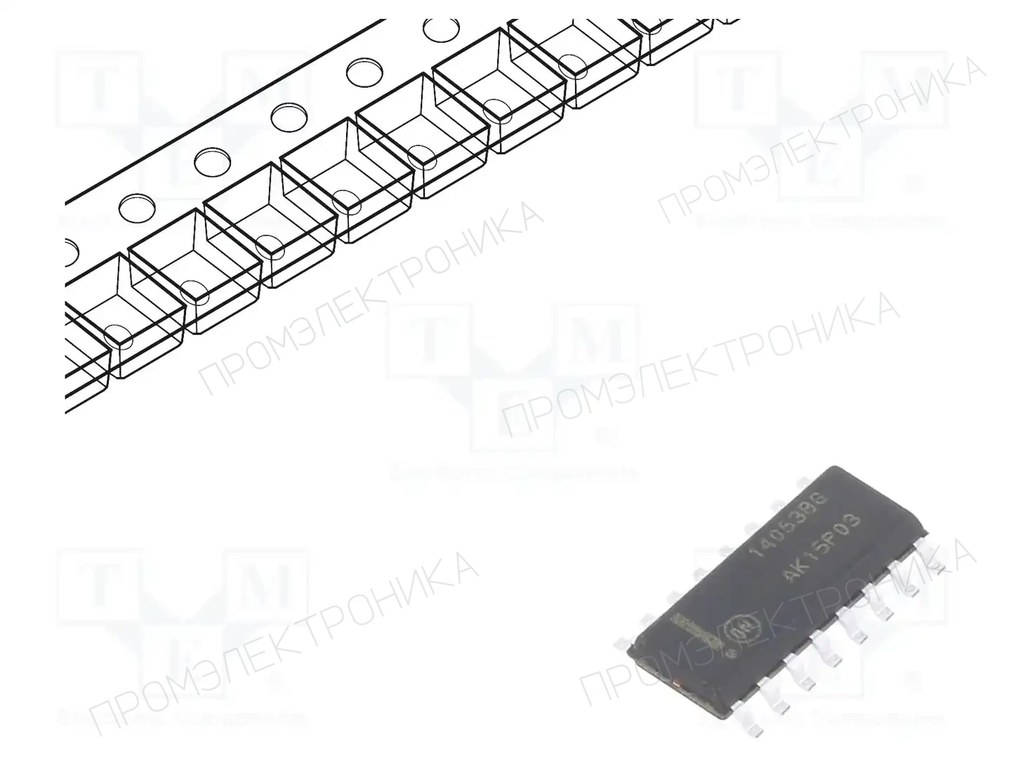 onsemi MC14053BDR2G — Декодеры, мультиплексоры, переключатели