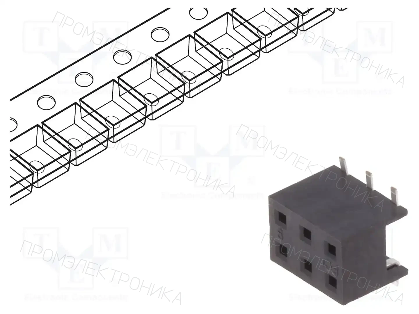 AMPHENOL COMMUNICATIONS SOLUTIONS 55510-306TRLF — Разъeмы сигнальные растр 2,00мм