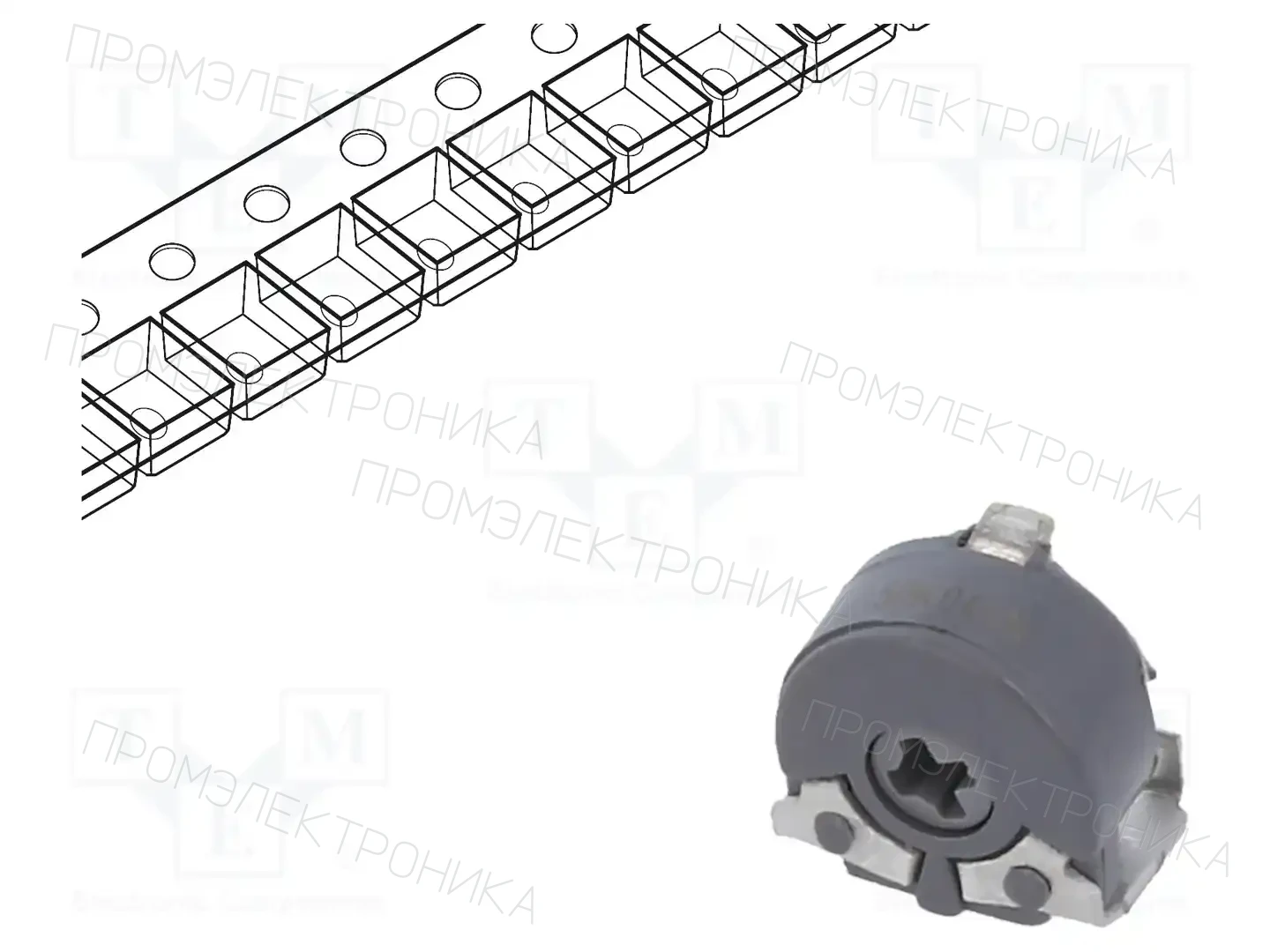 PIHER PS6KV55-503A3030-I — Потенциометры SMD однооборотные