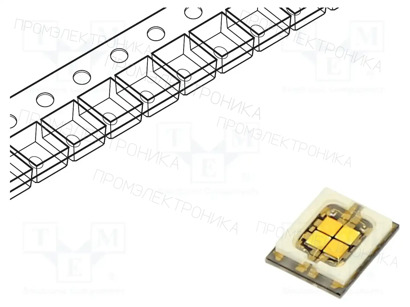 ProLight Opto PBED-20FQE-WVWVR8A — Светодиоды мощности белые - Emitter