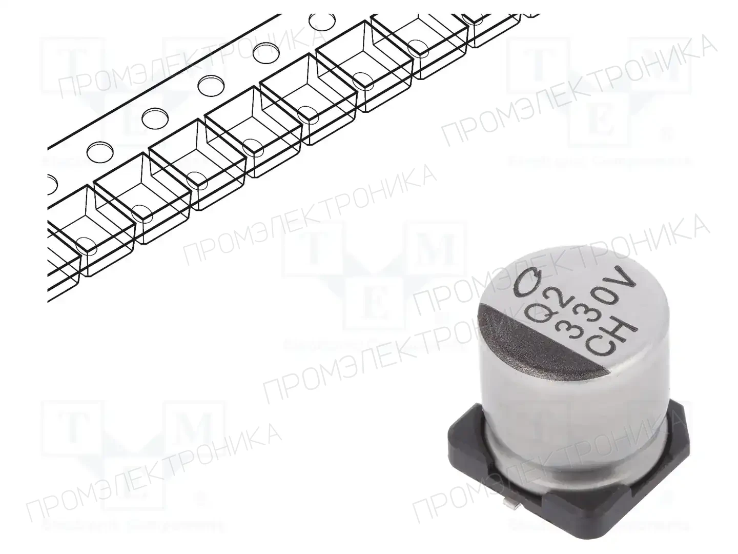 NICHICON UCH1V331MCL1GS — Конденсаторы электролитические SMD