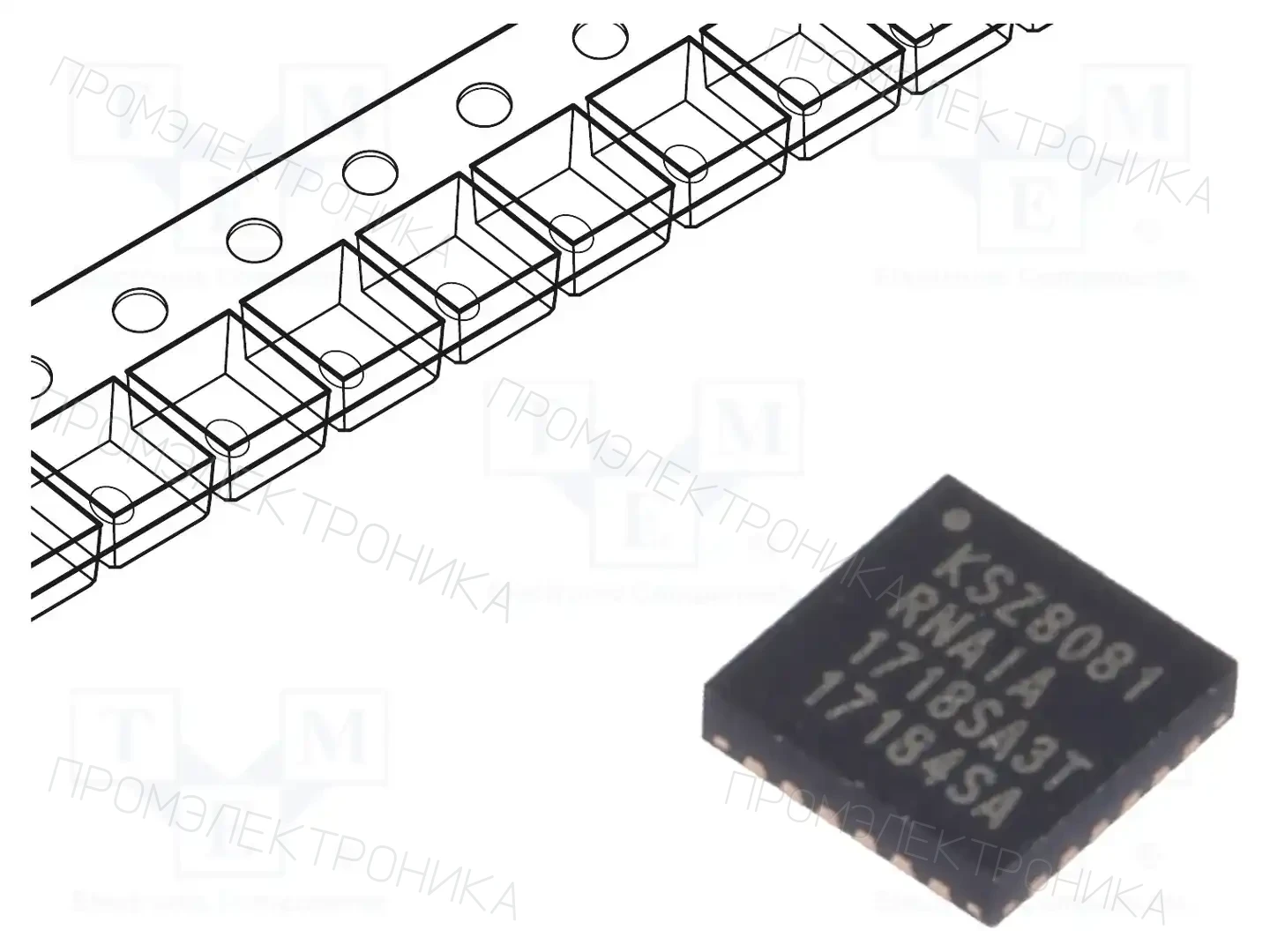 Microchip Technology KSZ8081RNAIA-TR — Микросхемы - интерфейс Ethernet