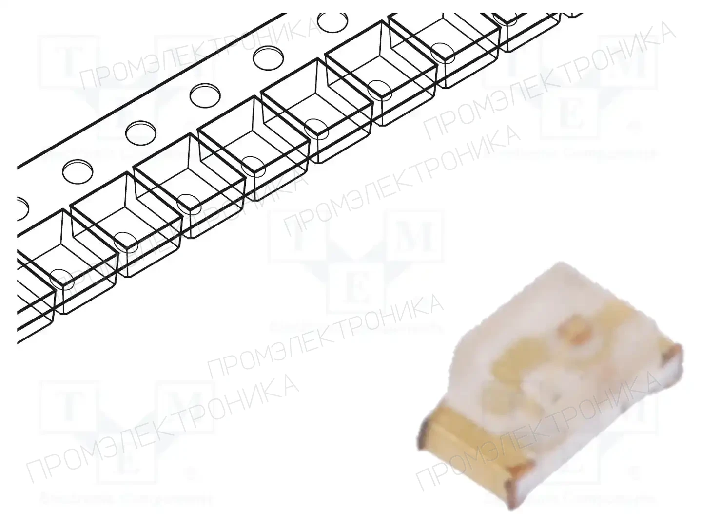 KINGBRIGHT ELECTRONIC KPT-1608SGC — Светодиоды SMD цветные