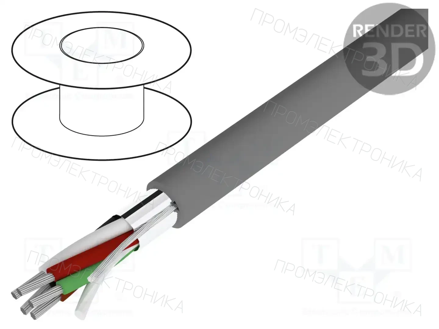 ALPHA WIRE 1215C SL001 — Провода многожильные экранированные