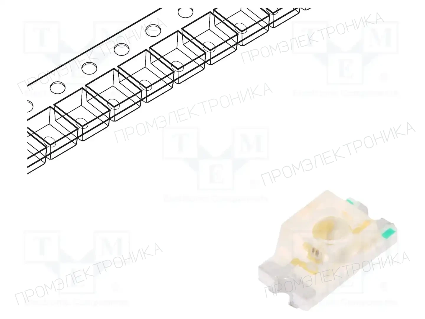 KINGBRIGHT ELECTRONIC KPL-3015SURCK — Светодиоды SMD цветные