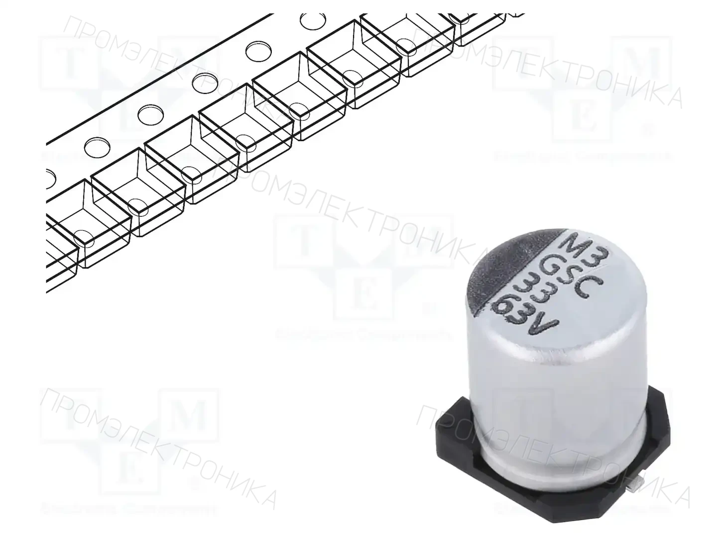 VISHAY GSC00AF3301JARL — Конденсаторы электролитические SMD