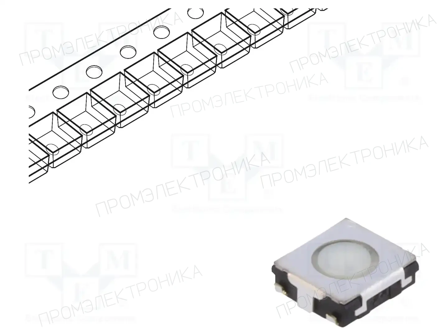 PANASONIC EVQQ2M01W — Микропереключатели TACT