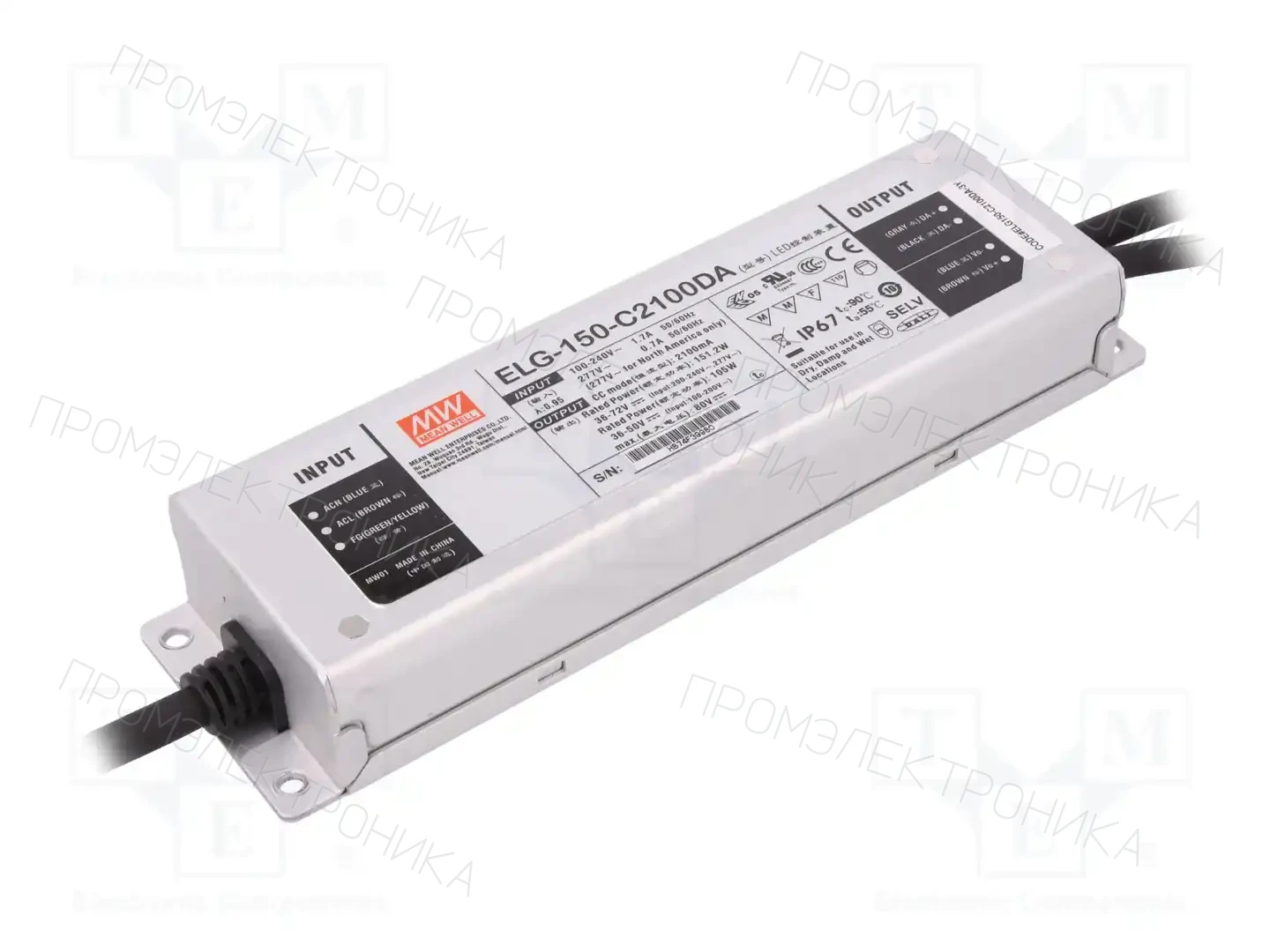 MEAN WELL ELG-150-C2100DA3Y — Блоки питания для LED