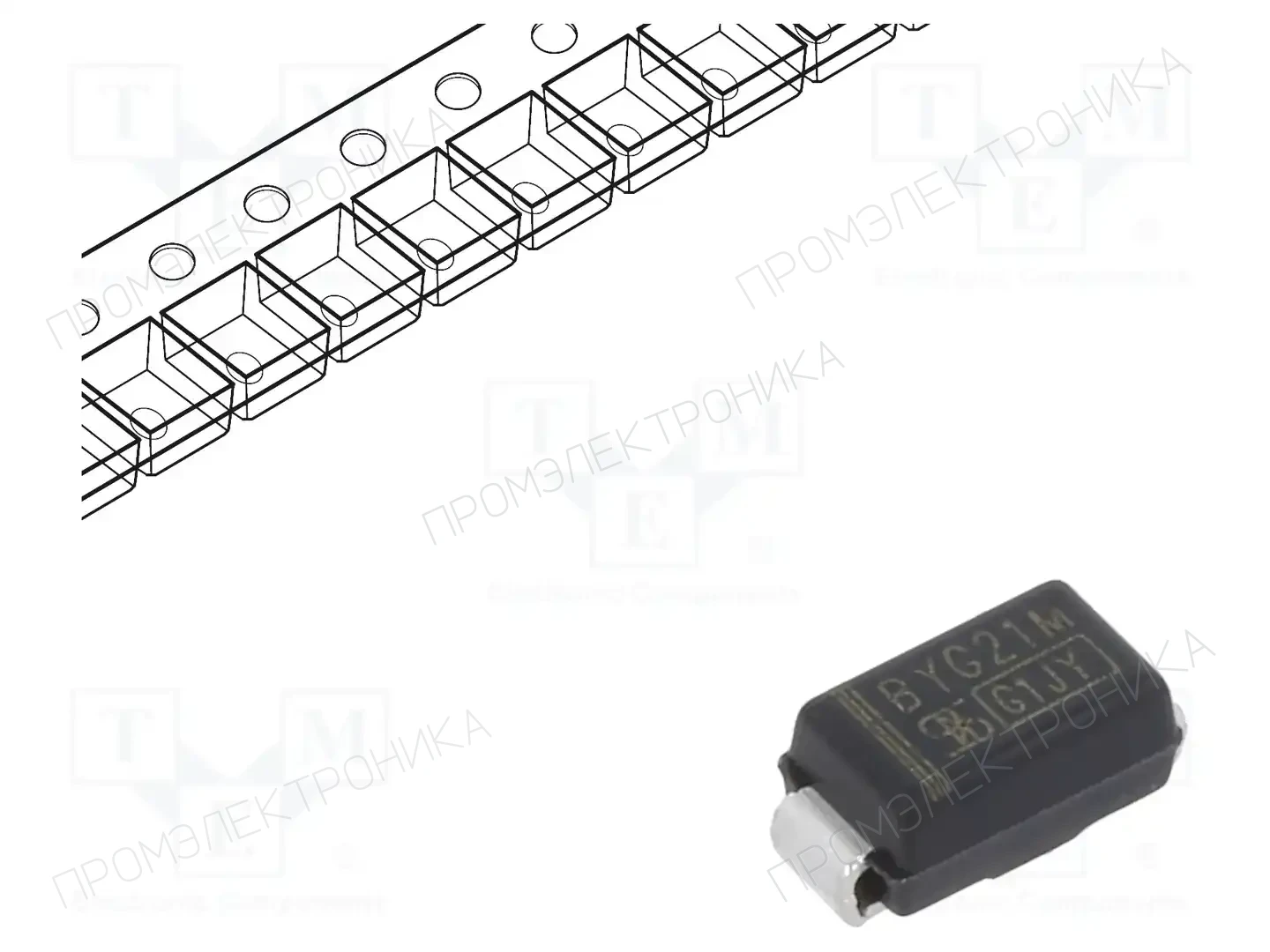 TAIWAN SEMICONDUCTOR BYG21M — Универсальные диоды SMD