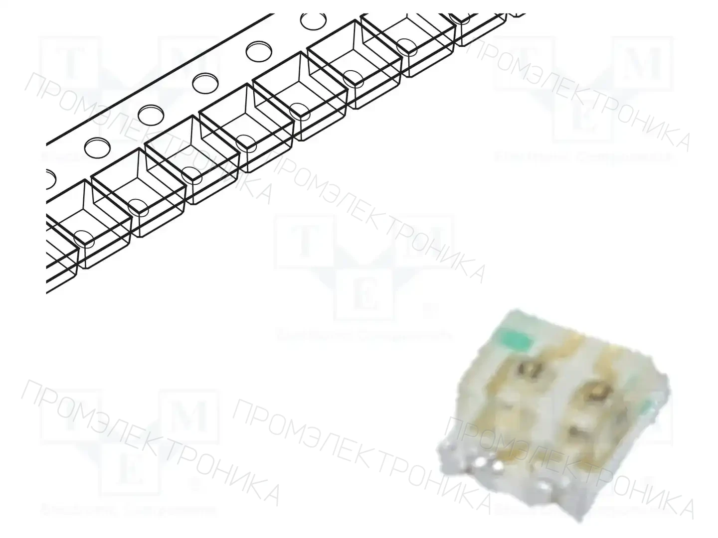 KINGBRIGHT ELECTRONIC KPTB-1612SYKCGKC — Светодиоды SMD цветные