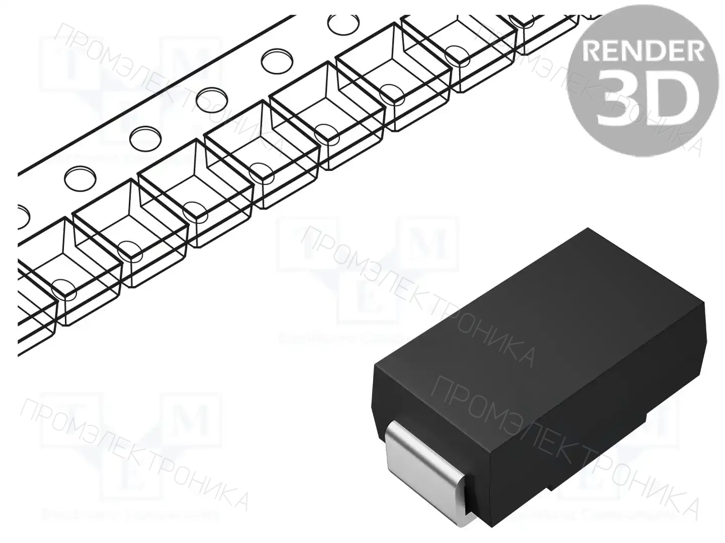 BOURNS 1.5SMBJ30CA — Диоды TVS SMD двунаправленные