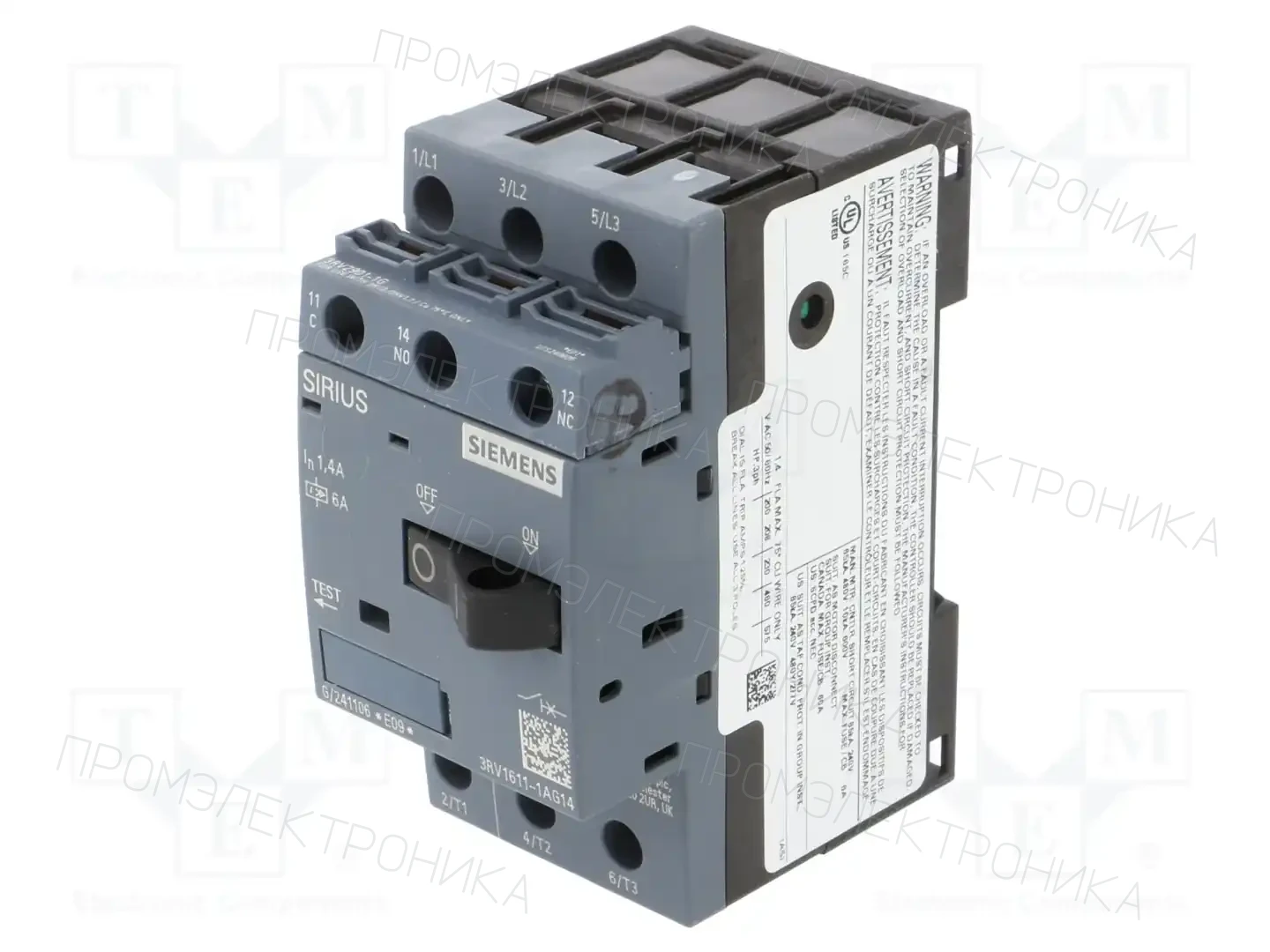SIEMENS 3RV1611-1AG14 — Выключатели двигательные