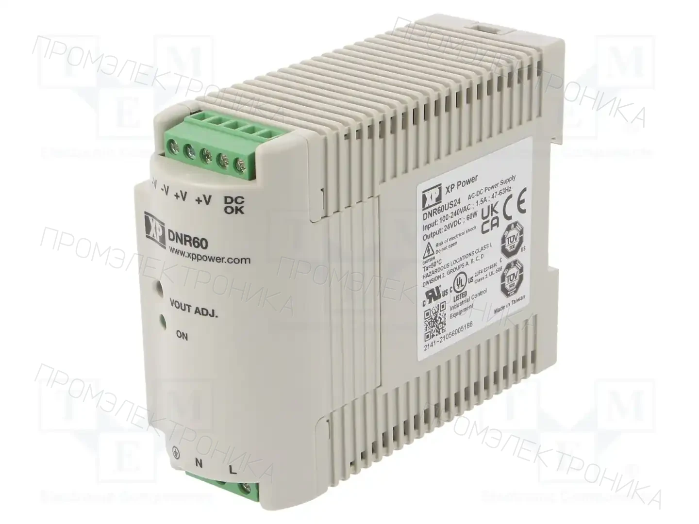 XP POWER DNR60US24 — Блоки питания на DIN-рейку