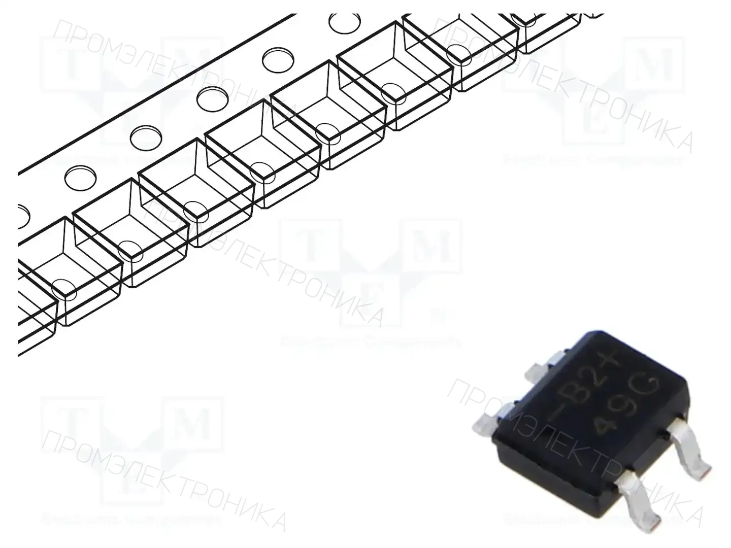VISHAY B2S-E3/80 — Однофазные мосты диодные SMD/THT