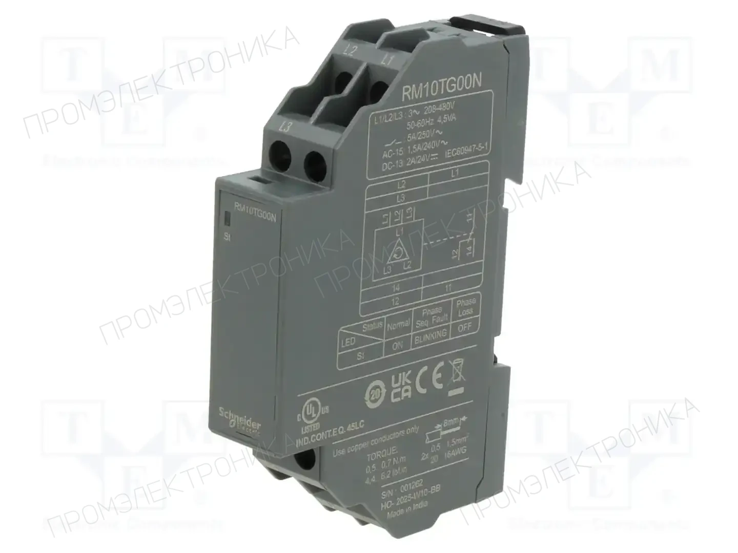 SCHNEIDER ELECTRIC RM10TG00N — Контрольные реле