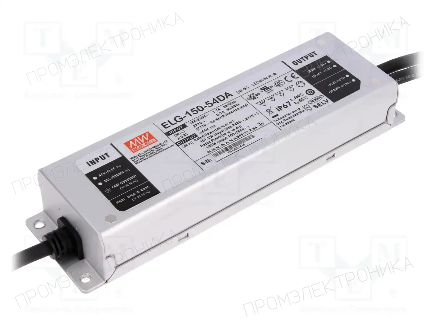 MEAN WELL ELG-150-54DA — Блоки питания для LED