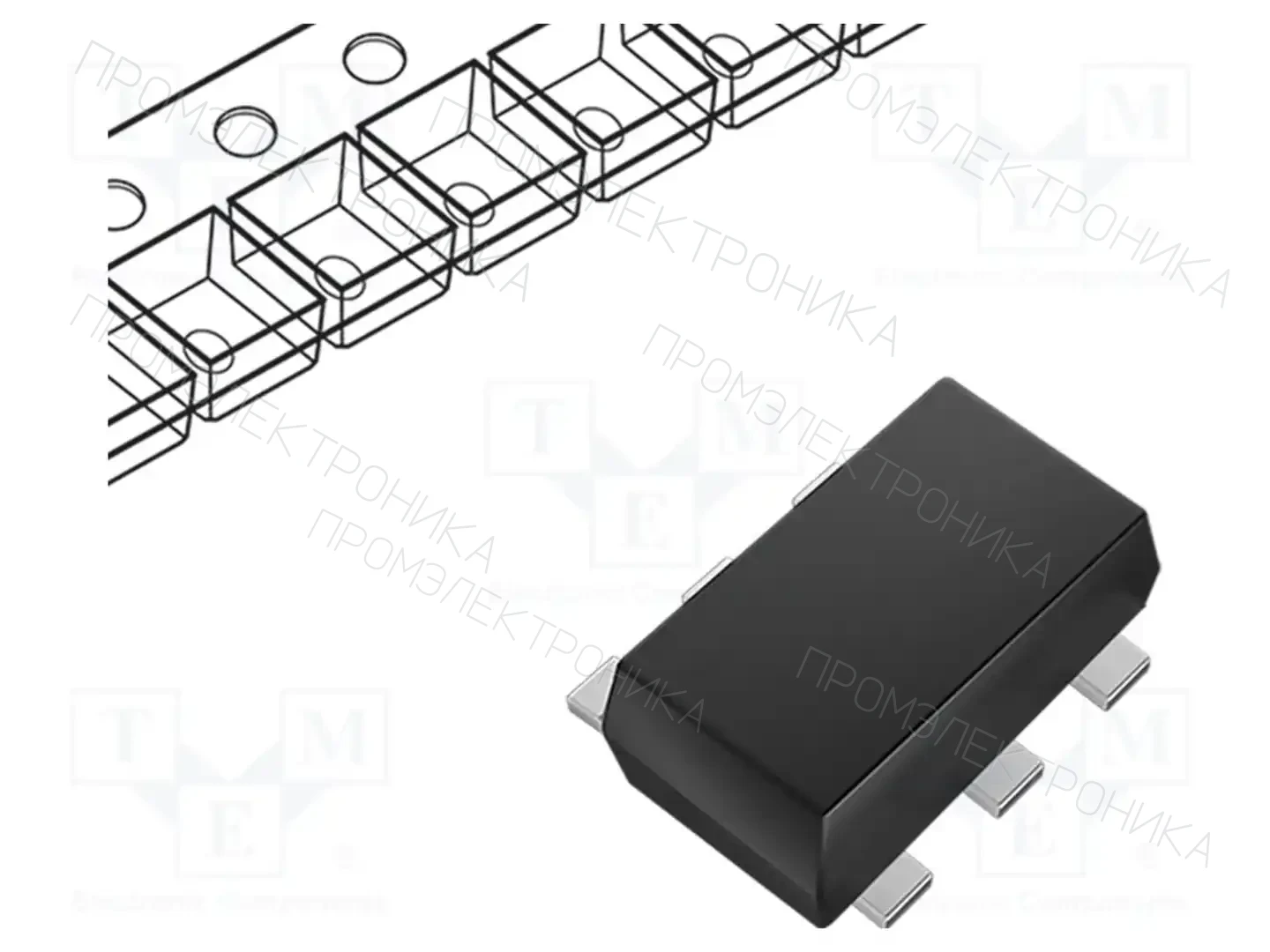 NEXPERIA PESD3V3L4UW,115 — Диоды защитные - сборки