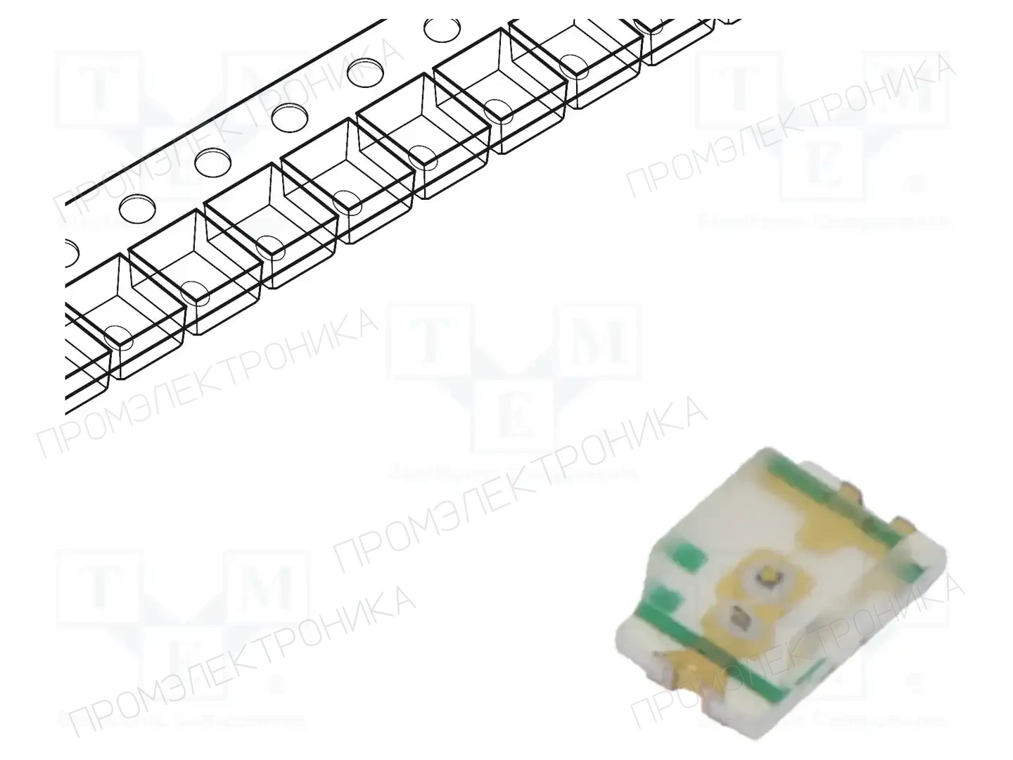ROHM SEMICONDUCTOR SML-H12P8TT86 — Светодиоды SMD цветные