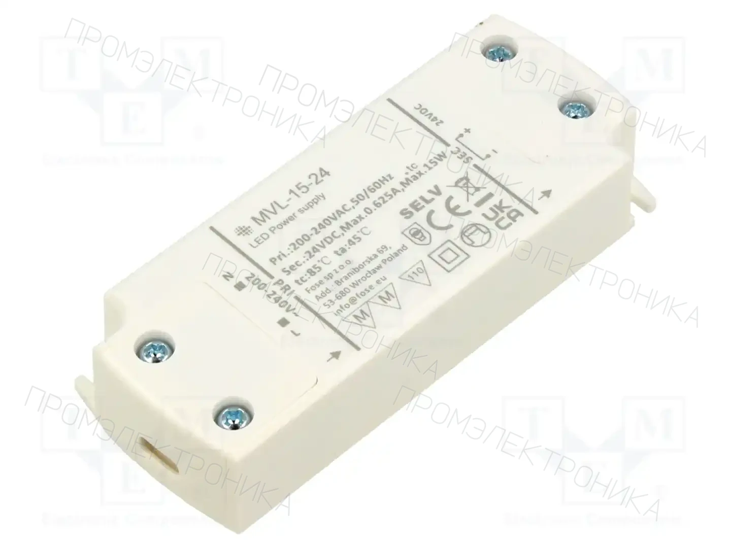 FOSE MVL-15-24 — Блоки питания для LED