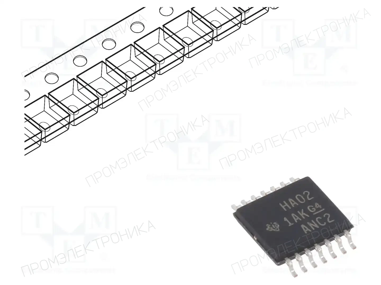 Texas Instruments SN74AHC02PWR — Ворота, инверторы