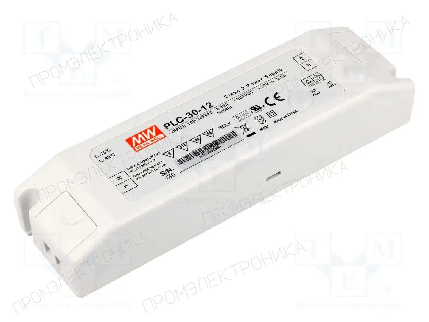 MEAN WELL PLC-30-12 — Блоки питания для LED