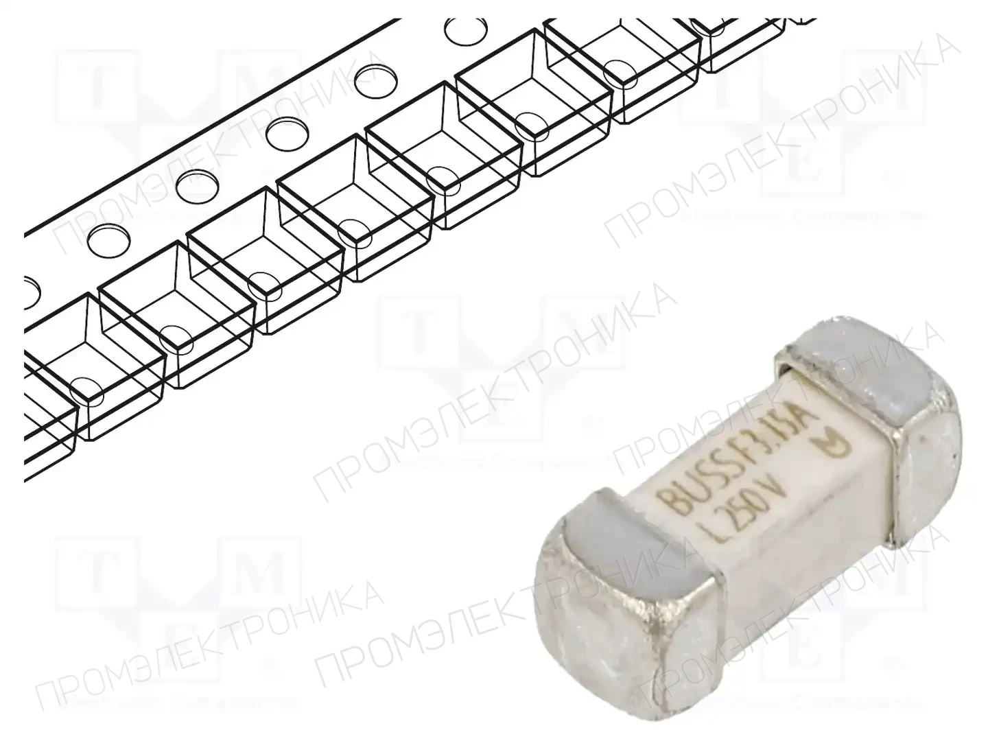 EATON/BUSSMANN TR-1245UMFF3-15-R — Предохранители SMD UMF быстродействующие