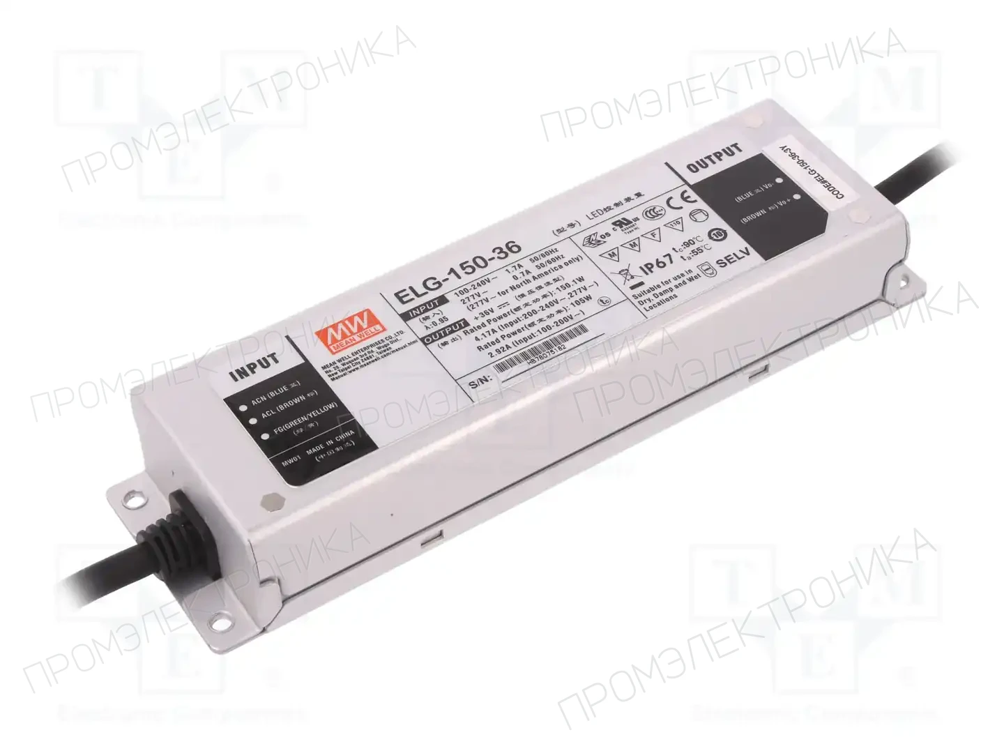 MEAN WELL ELG-150-36-3Y — Блоки питания для LED