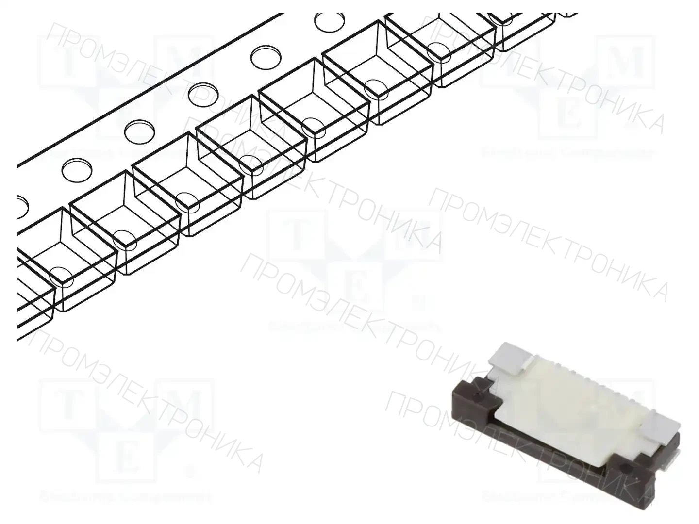 GCT FFC3B11-06-T — Разъeмы FFC/FPC растр 1,00мм