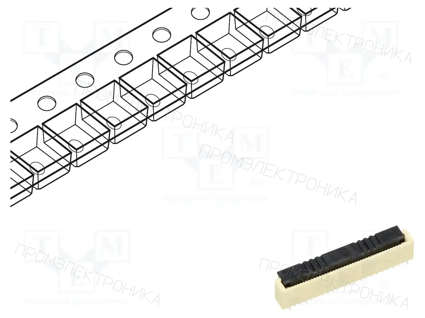 GCT FFC2A36-40-0-T-R — Разъeмы FFC/FPC растр 0,5мм