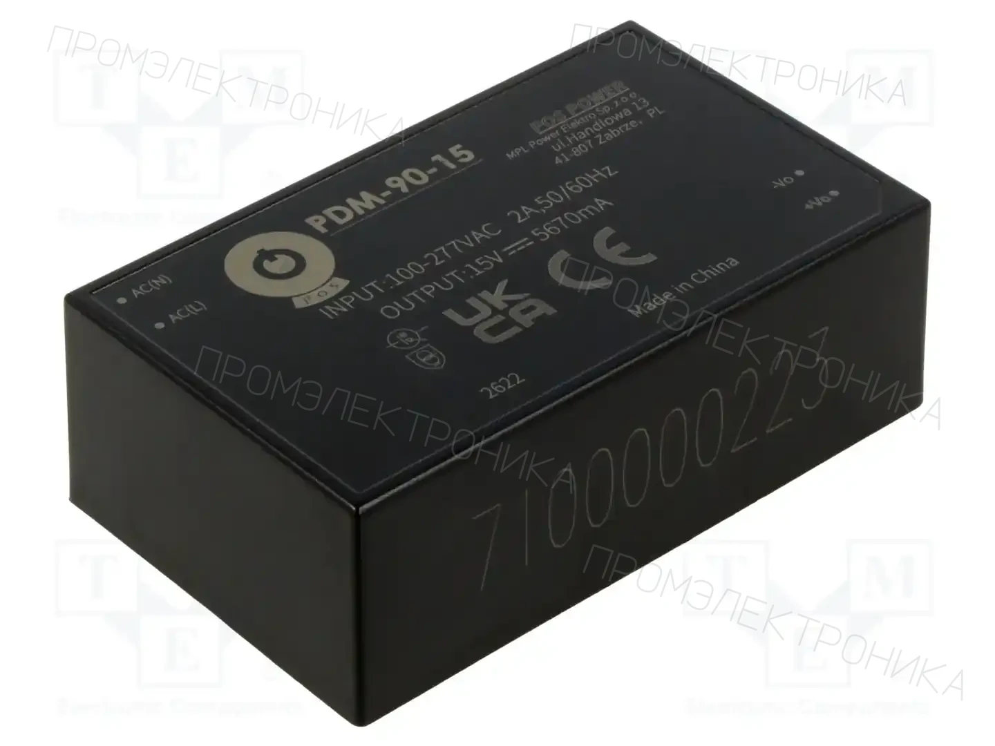 POS PDM-90-15 — Преобразователи AC/DC для PCB