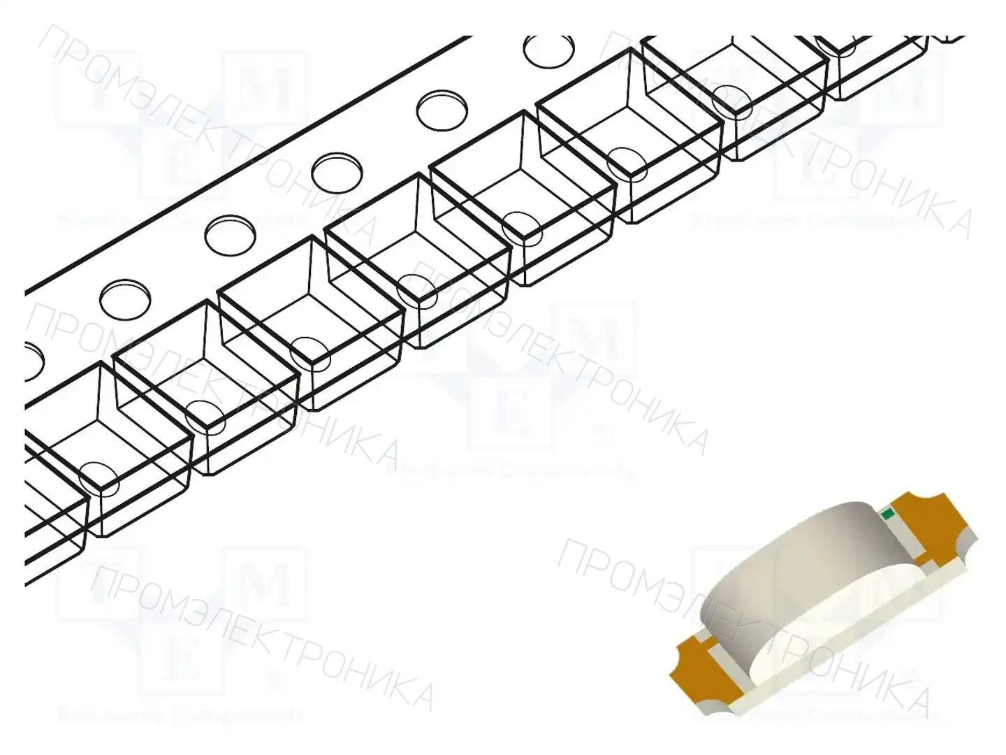 DIALIGHT 598-8391-117F — Светодиоды SMD цветные