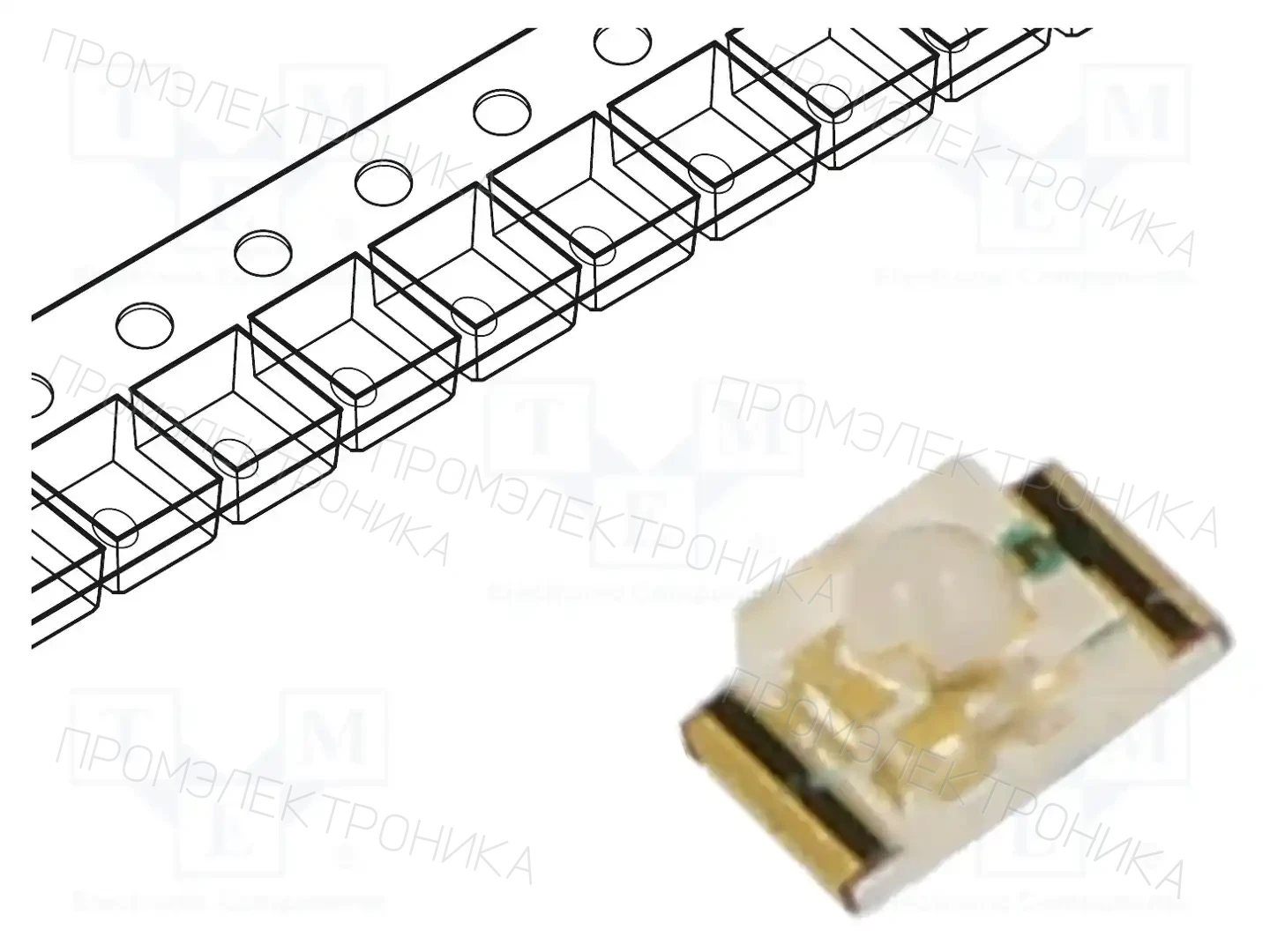 KINGBRIGHT ELECTRONIC KPTD-2012LVVBC-D — Светодиоды SMD цветные