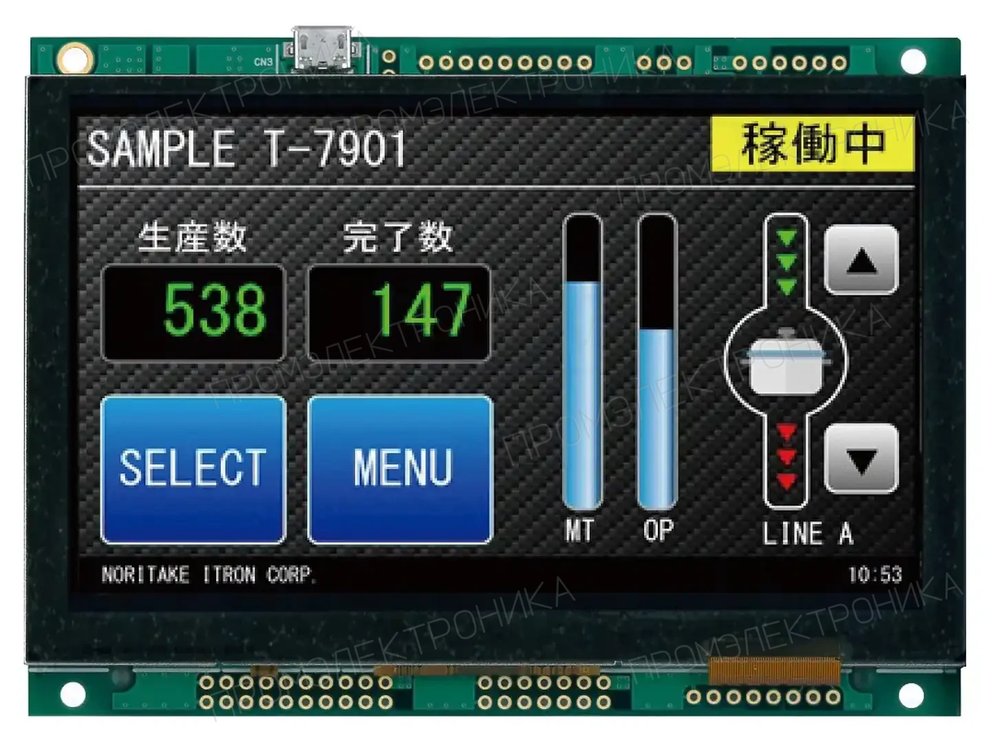 NORITAKE Itron GTWV050C3A00PA — Дисплеи TFT