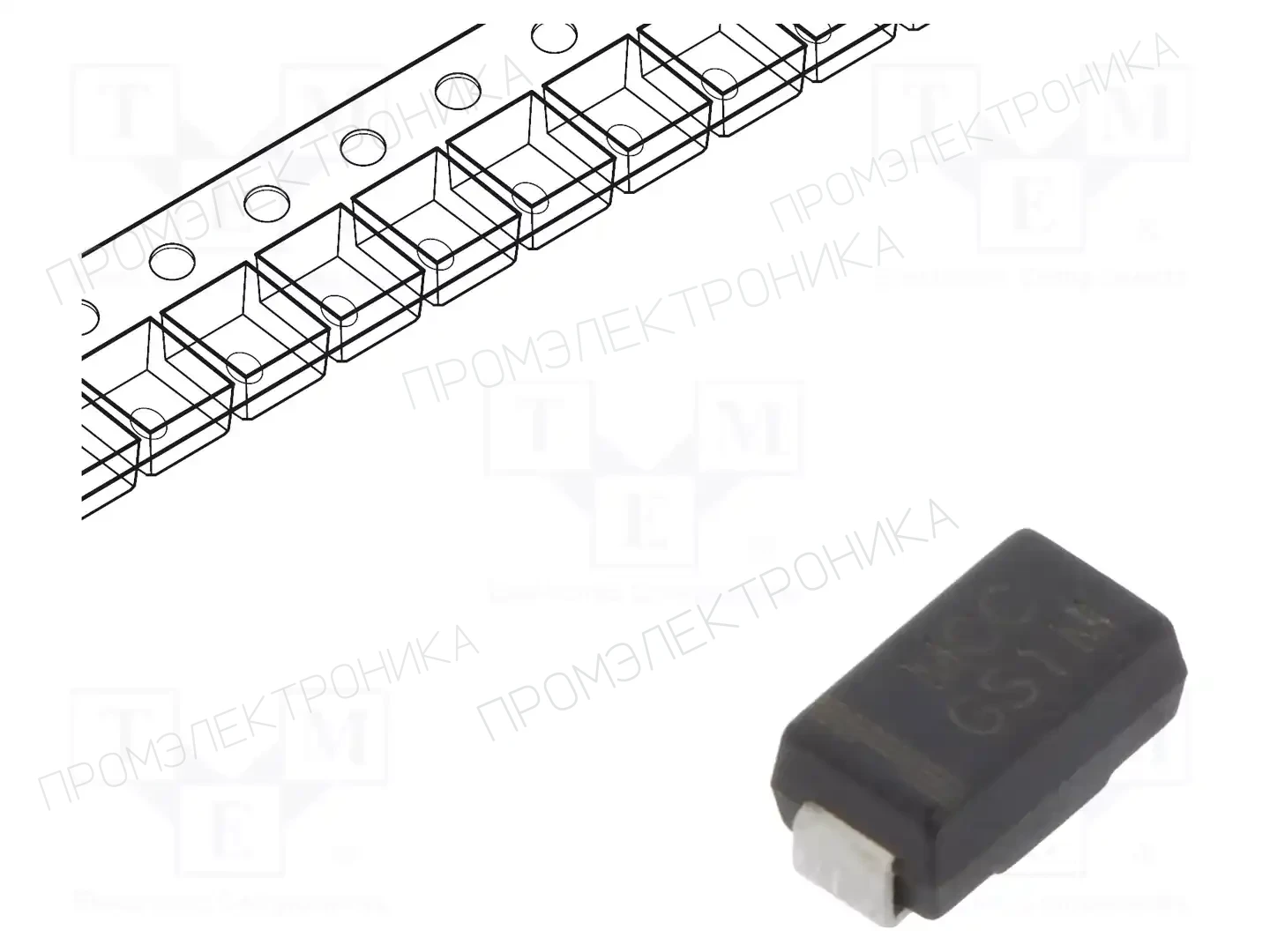 MICRO COMMERCIAL COMPONENTS GS1ME-TP — Универсальные диоды SMD