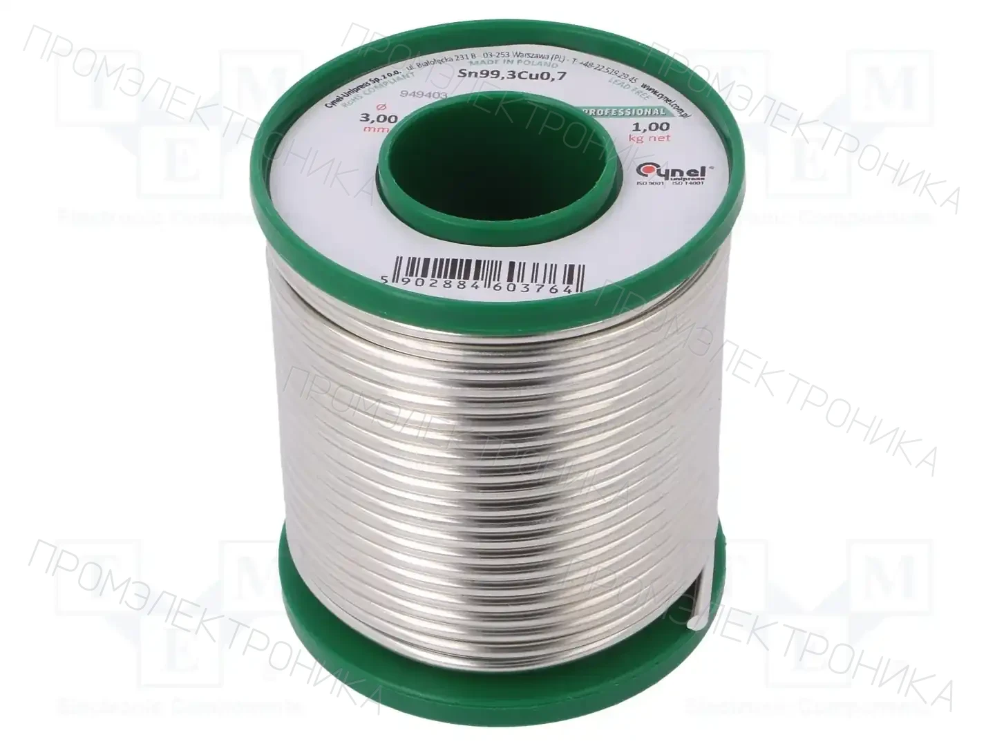 CYNEL SN99,3CU0,7-BT 3.00 1KG — Паяльные провода бессвинцовые