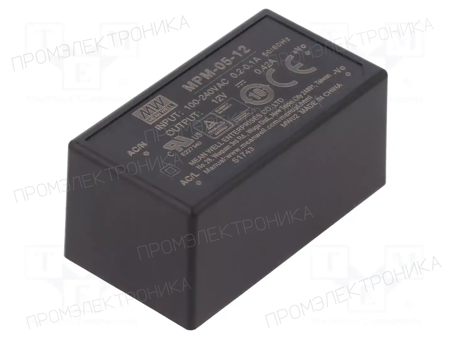MEAN WELL MPM-05-12 — Преобразователи AC/DC для PCB