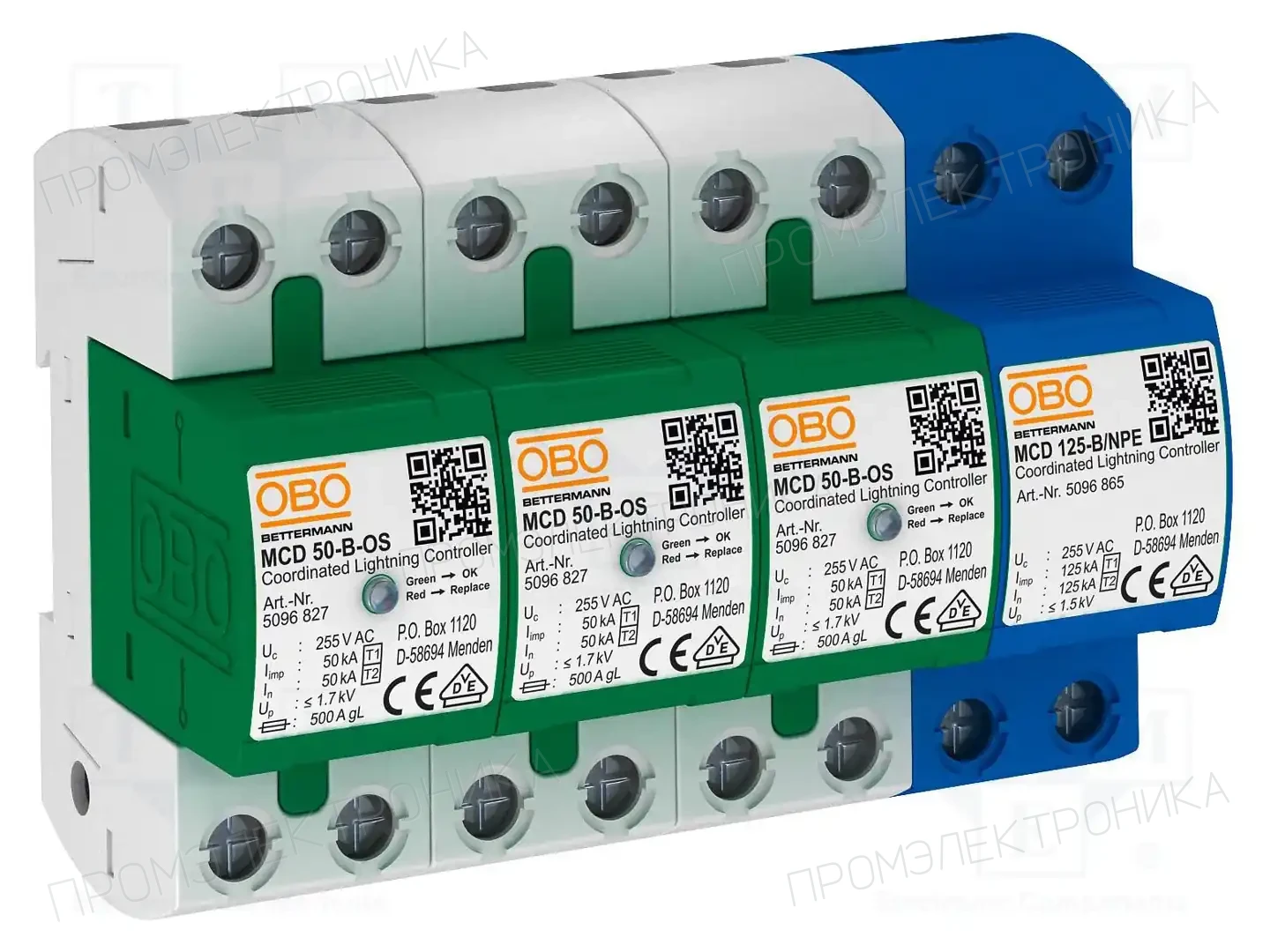 OBO BETTERMANN MCD 50-B 3+1-OS — Ограничители перенапряжения