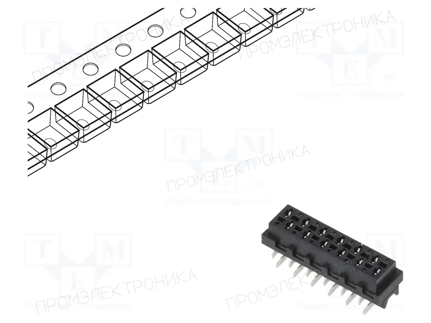 TE Connectivity 1-2178711-2 — Разъeмы Micro-Match растр 1,27мм