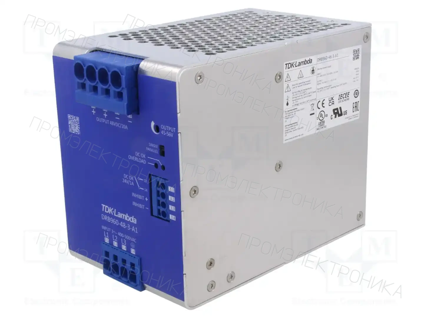 TDK-LAMBDA DRB960-48-3-A1 — Блоки питания на DIN-рейку