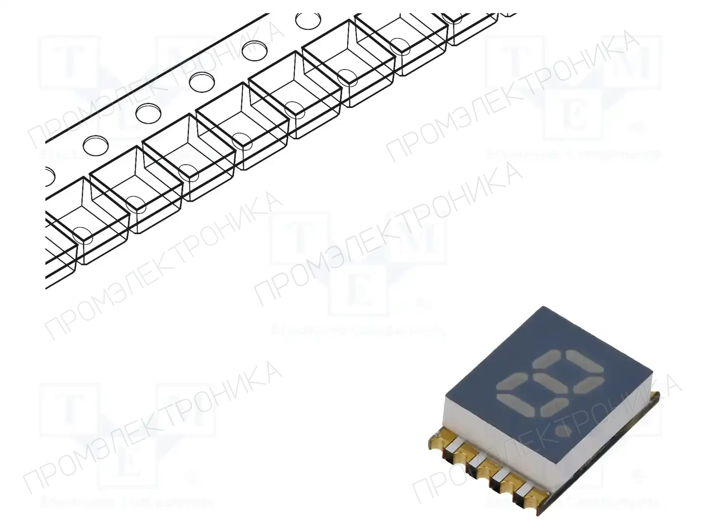 KINGBRIGHT ELECTRONIC KCSC02-105 — Светодиодные дисплеи 7-сегментные